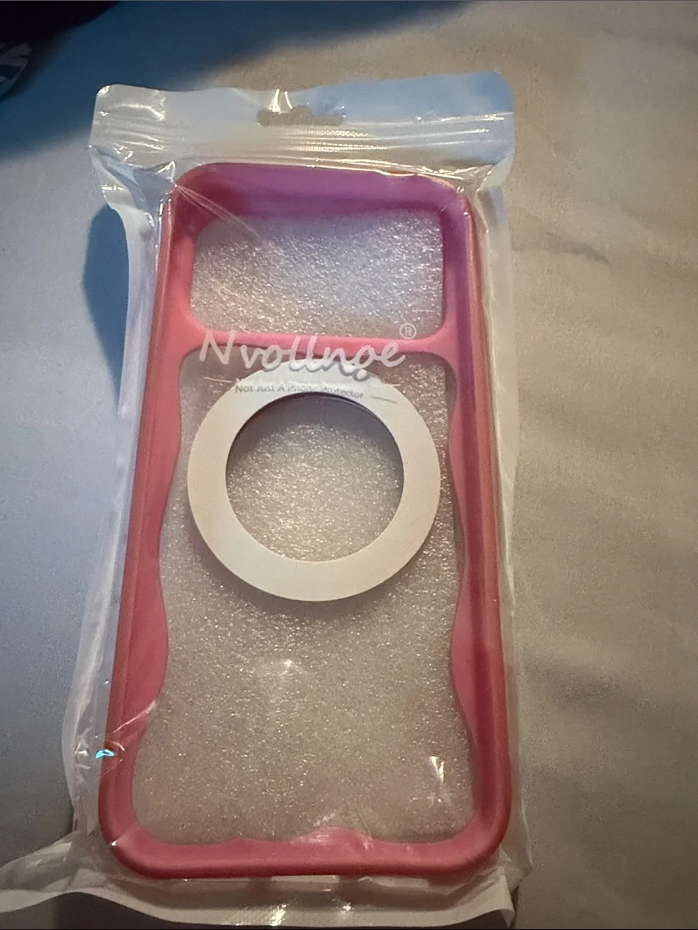 Nvallnce Pink Clear Ring Phone Case